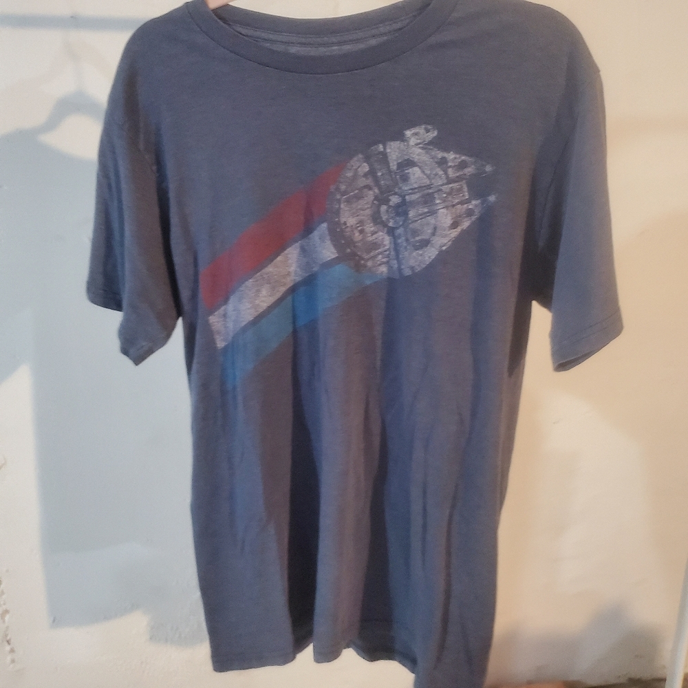 Men's medium dark gray Heather star wars graphic tee